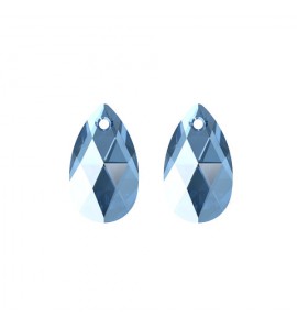 MY iMenso Creoli Carezza Pera pair of stones "Brillante crystal" "Light Sapphire" 22mm - 485