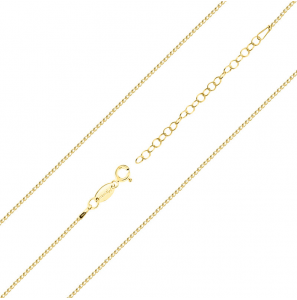 MY iMenso necklace "Forzatina small 1.2mm" (925/1Mgold-plated) 42+5cm - 489