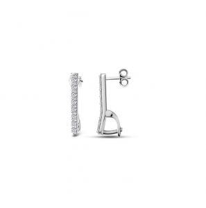 MY iMenso Creoli Carezza earstud Zirconi for M&L stones (925/rhod-plated) - 495