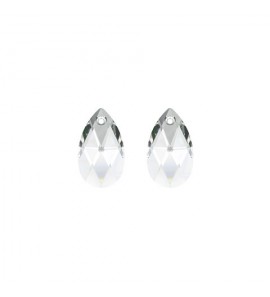 MY iMenso Creoli Carezza Pera pair of stones "Brillante crystal" "Crystal" 16mm - 497