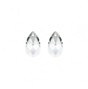 MY iMenso Creoli Carezza Pera pair of stones "Brillante crystal" "Crystal" 16mm - 497