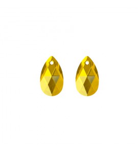 MY iMenso Creoli Carezza Pera pair of stones "Brillante crystal" "Light Topaz" 16mm - 499