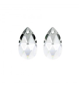 MY iMenso Creoli Carezza Pera pair of stones "Brillante crystal" "Crystal" 22mm - 502