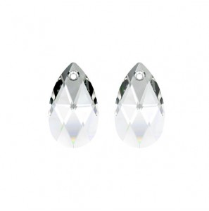 MY iMenso Creoli Carezza Pera pair of stones "Brillante crystal" "Crystal" 22mm - 502