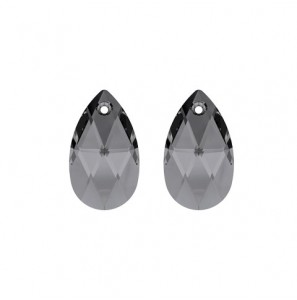 MY iMenso Creoli Carezza Pera pair of stones "Brillante crystal" "Silver Night" 22mm - 505