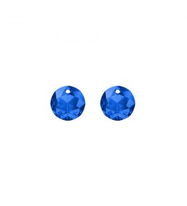 MY iMenso Creoli Carezza Tonda pair of stones "Brillante crystal" "Sapphire" 10mm - 508
