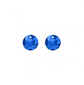 MY iMenso Creoli Carezza Tonda pair of stones "Brillante crystal" "Sapphire" 10mm - 508