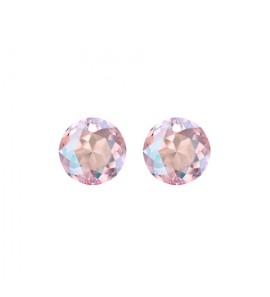 MY iMenso Creoli Carezza Tonda pair of stones "Brillante crystal" "Light Rose Shimmer" 14mm - 513