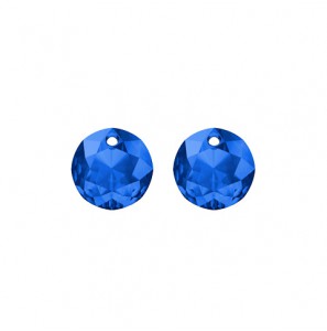 MY iMenso Creoli Carezza Tonda pair of stones "Brillante crystal" "Sapphire" 14mm - 514