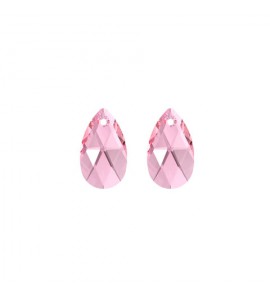MY iMenso Creoli Carezza Pera pair of stones "Brillante crystal" "L. Amethyst Shim" 16mm - 517