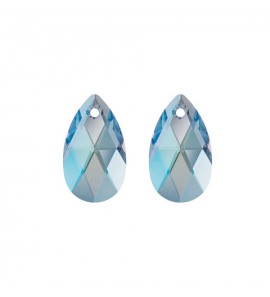 MY iMenso Creoli Carezza Pera pair of stones "Brillante crystal" "Aqua Shim" 22mm - 518