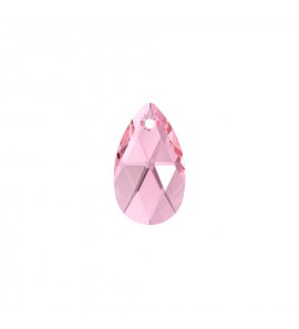 MY iMenso Creoli Carezza Pera single stone "Brillante crystal" "L. Amethyst Shim" 22mm - 521