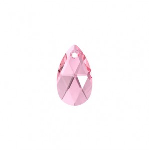 MY iMenso Creoli Carezza Pera single stone "Brillante crystal" "L. Amethyst Shim" 22mm - 521