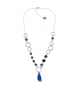 Spark WING Necklace Blue Agate - 554