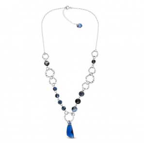 Spark WING Necklace Blue Agate - 554