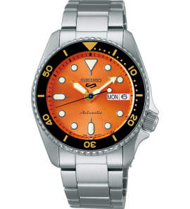 Seiko 5 sports SKX automatic staal bracelet oranje - 664