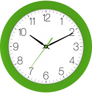 Tijdsein gestuurde wandklok 30 cm, groen - 702