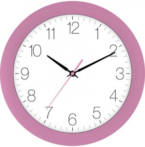 Tijdsein gestuurde wandklok 30 cm, oud roze - 704