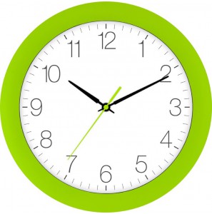 Tijdsein gestuurde wandklok 30 cm, lime groen - 705