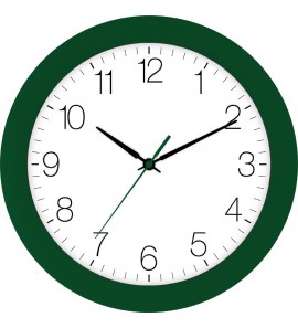 Tijdsein gestuurde wandklok 30 cm, donker groen - 706