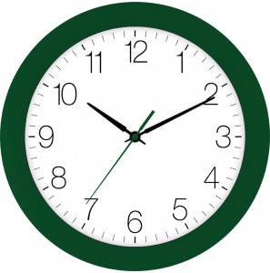 Tijdsein gestuurde wandklok 30 cm, donker groen - 706