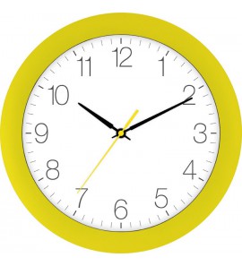 Tijdsein gestuurde wandklok 30 cm, geel - 709