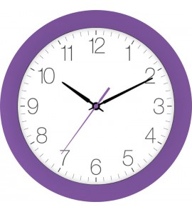 Tijdsein gestuurde wandklok 30 cm, paars - 712