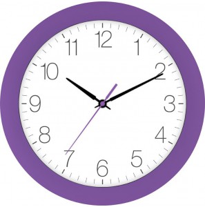 Tijdsein gestuurde wandklok 30 cm, paars - 712