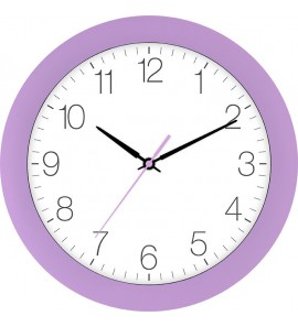 Tijdsein gestuurde wandklok 30 cm, lila - 713