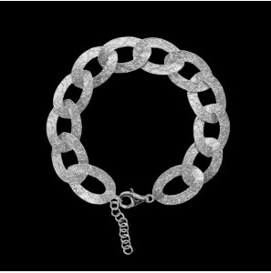 Sanjoya Bogota armband gediamanteerde schakel 19 cm - 745