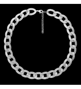 Sanjoya Bogota collier gediamanteerde schakel 45 cm - 746