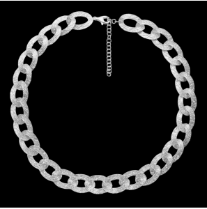 Sanjoya Bogota collier gediamanteerde schakel 45 cm - 746