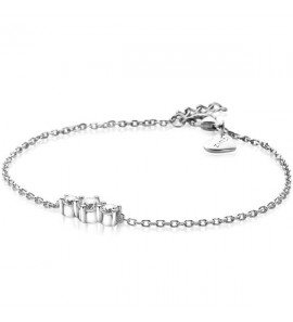 Zinzi zlv. armband met 3 zirconia&#39;s in het midden - 769