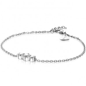 Zinzi zlv. armband met 3 zirconia&#39;s in het midden - 769