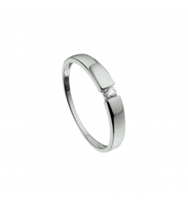 Wit Goud ring zirkonia mt. 18 - 774