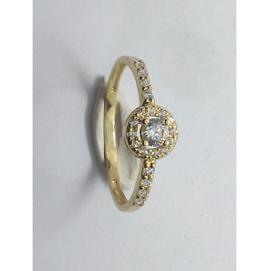 Goud  dames ring met zirkonia - 803