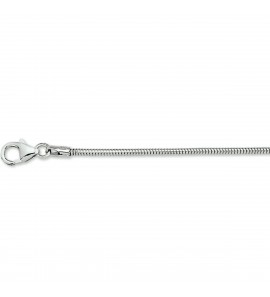 Goud wit slang collier 1.4 mm 45 cm. - 810
