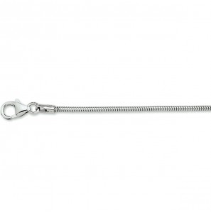 Goud wit slang collier 1.4 mm 45 cm. - 810