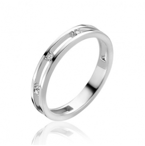 Zinzi zlv. ring twee banen / 3x zirc.er tussen mt. 54 - 815