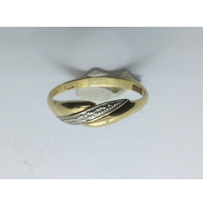 Goud bicolour  dames ring met 0.006 crt WE-SI - 835