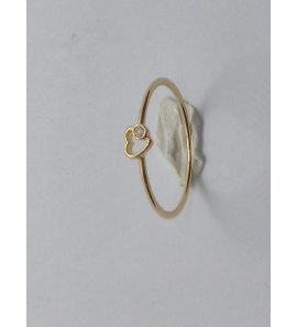 Goud dames ring hartje met 0.01 crt WE-P2 - 838
