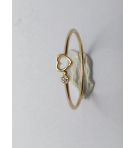Goud dames ring hartje met 0.01 crt WE-P2 - 839