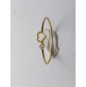 Goud dames ring hartje met 0.01 crt WE-P2 - 839