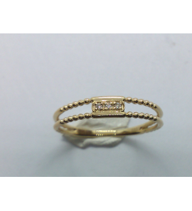 Goud bicolour  dames ring met 0.02 crt WE-P2 - 840