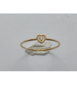 Goud dames ring hartje met 0.01 crt WE-P2 - 841