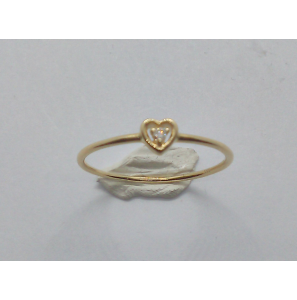 Goud dames ring hartje met 0.01 crt WE-P2 - 841