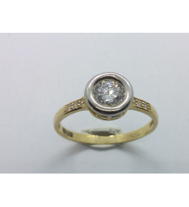 Goud dames ring met zirkonia - 849