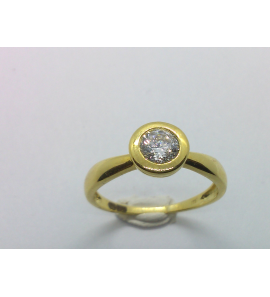 Goud dames ring met zirkonia - 850