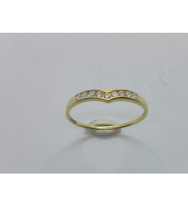 Goud dames ring met zirkonia - 851