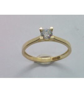 Goud dames ring met zirkonia - 852